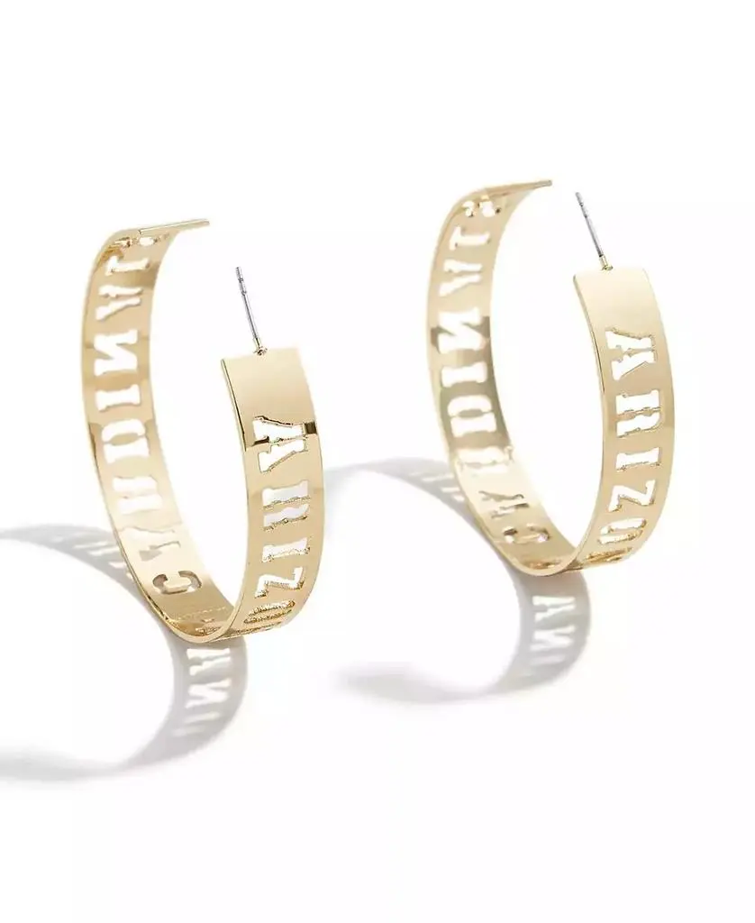 WEAR by Erin Andrews x Baublebar Gold Arizona Cardinals Large Cutout Hoop Earrings