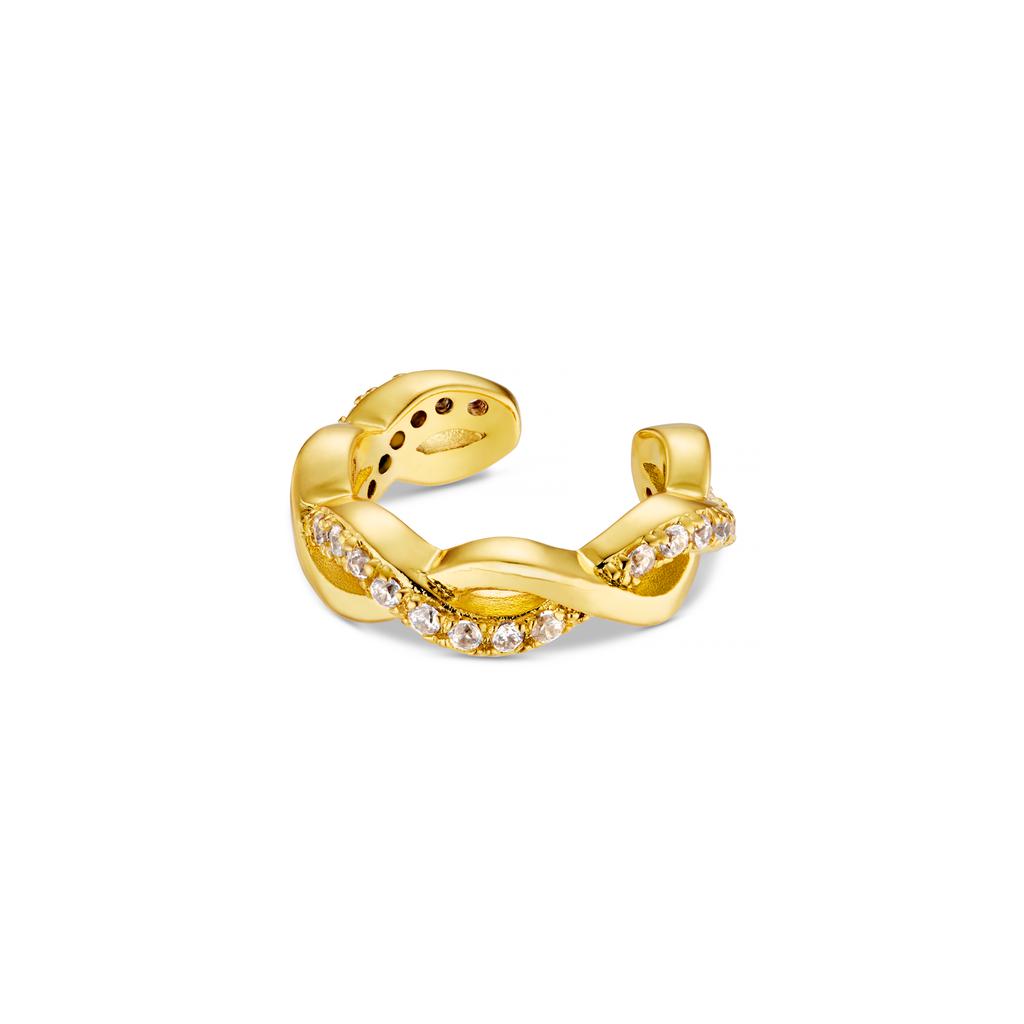 Orelia London Pave & Metal Twist Ear Cuff