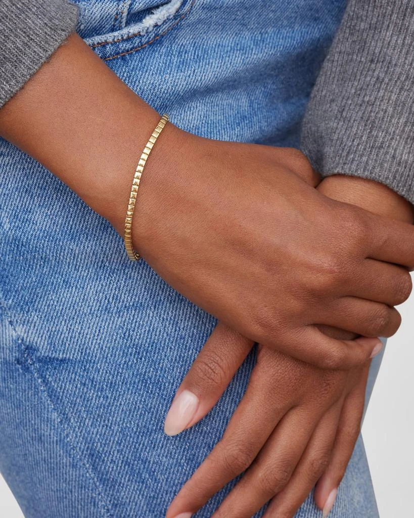 Jennifer Meyer 18K Yellow Gold Square Tennis Bracelet 2
