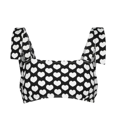 Alexandra Miro Audrey heart-print bikini top