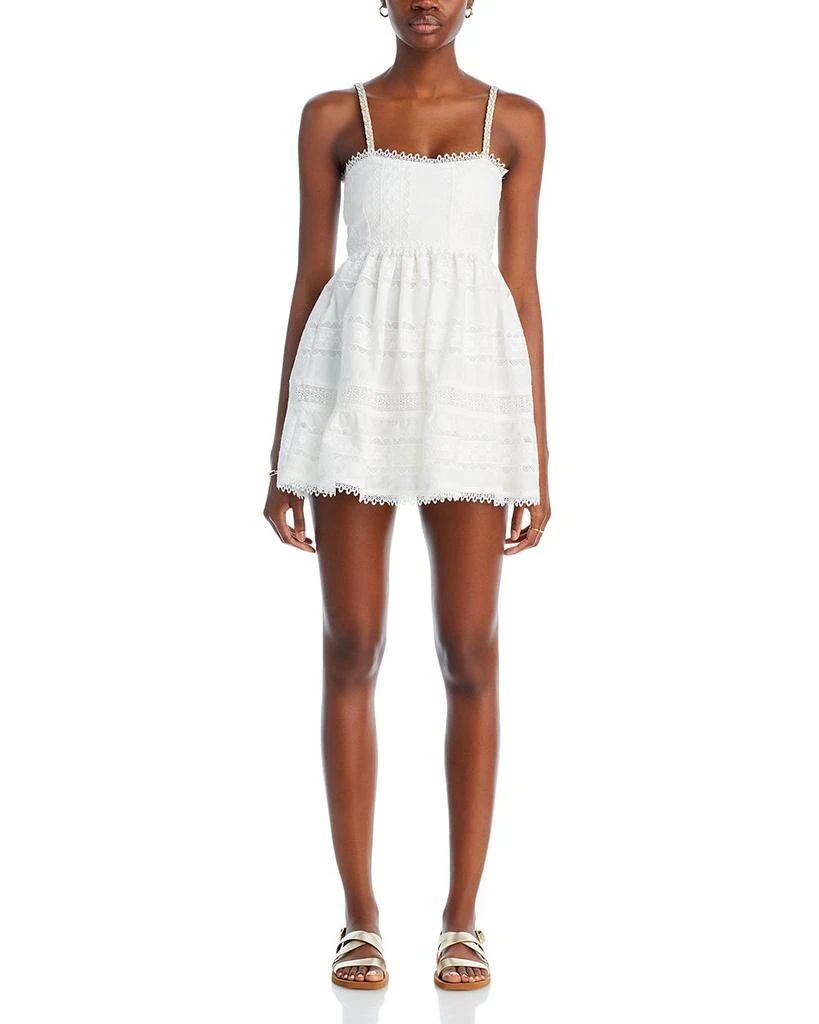 Waimari Canela Embroidered Lace Mini Dress 5