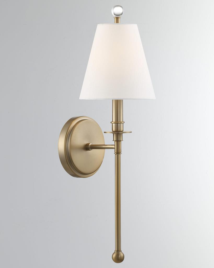 Crystorama Riverdale 1-Light Sconce with Shade