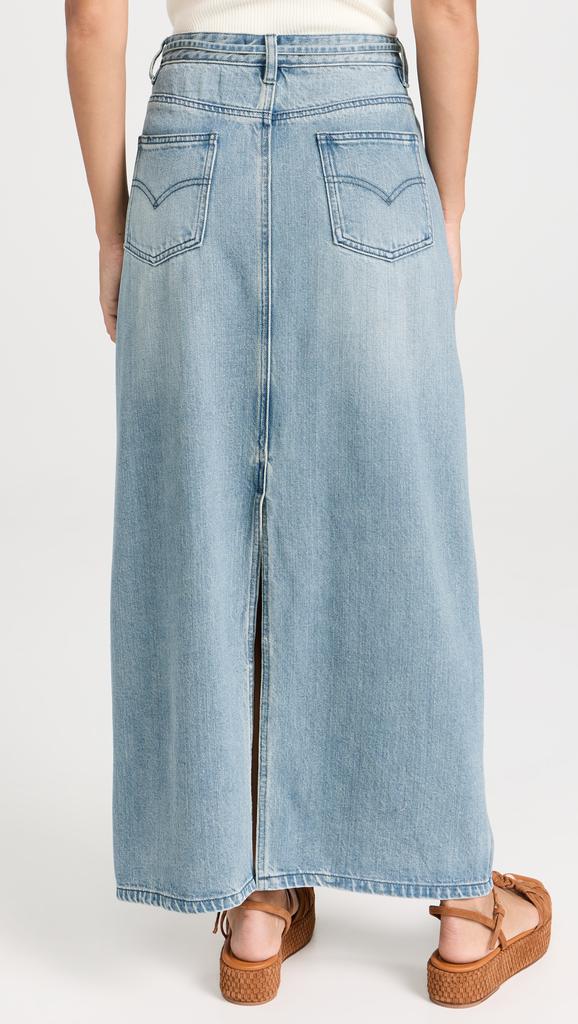 Pixie Market Maxi Belt Tie Denim Skirt