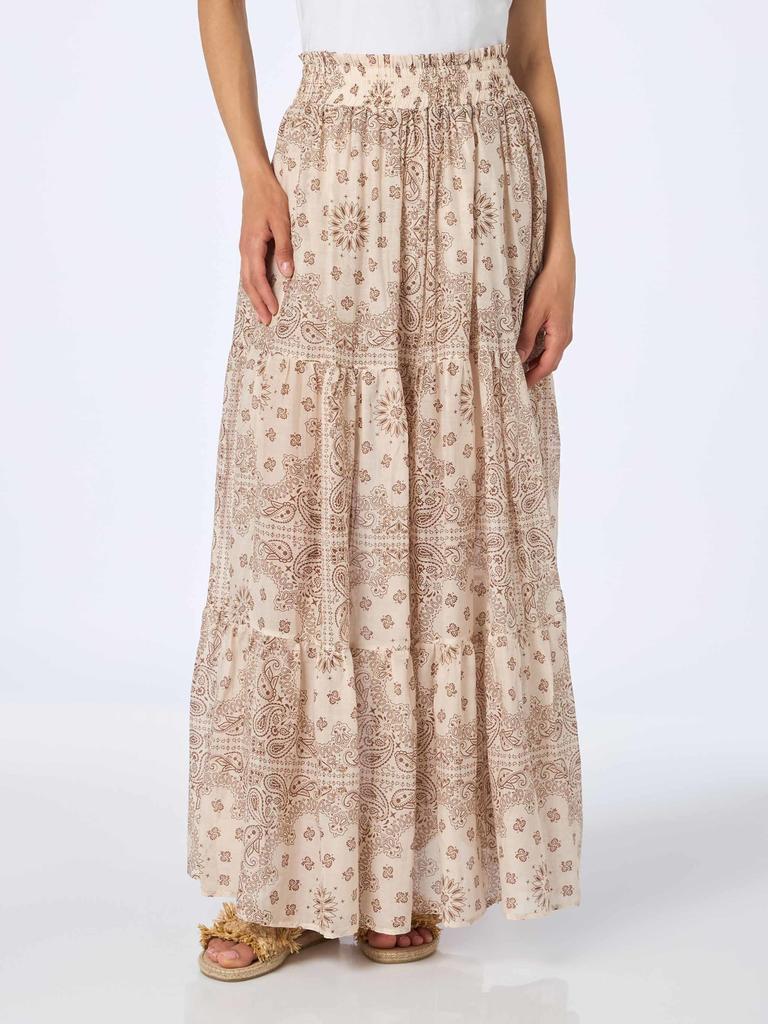 スカート MC2 Saint Barth CHEYENNE - Long skirt in cotton and silk. Mc2 Saint Barth MC2 Saint Barth Cheyenne - Long Skirt In