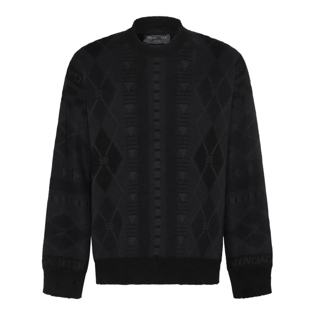 Balenciaga Balenciaga Logo Intarsia-Knit Jumper 1