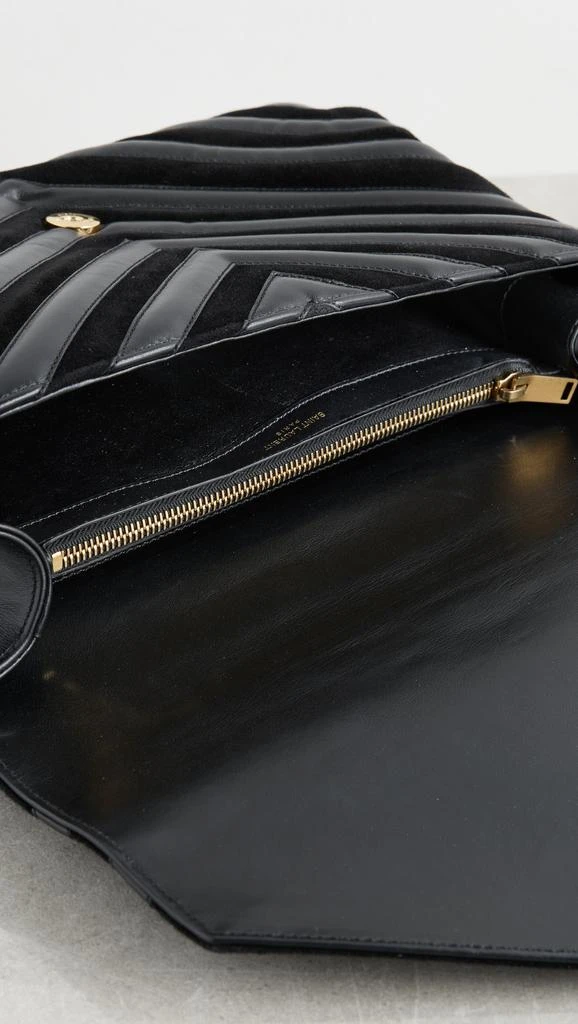 What Goes Around Comes Around YSL Black Patchwork College Large Bag 5