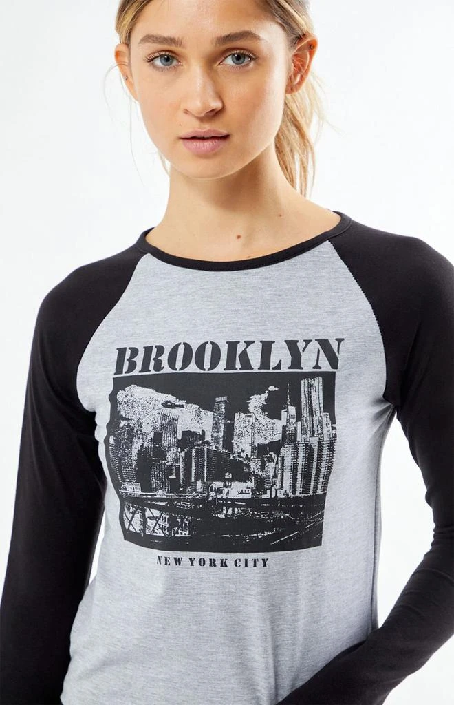 Daisy Street Brooklyn Raglan Long Sleeve T-Shirt 2