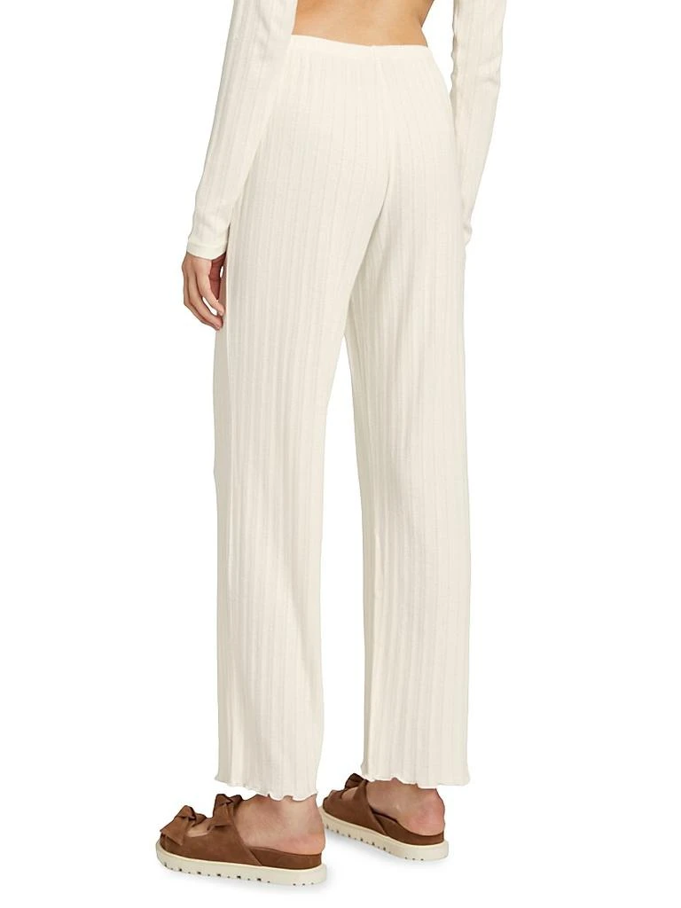 Eberjey Pointelle Rib-Knit Pants 4