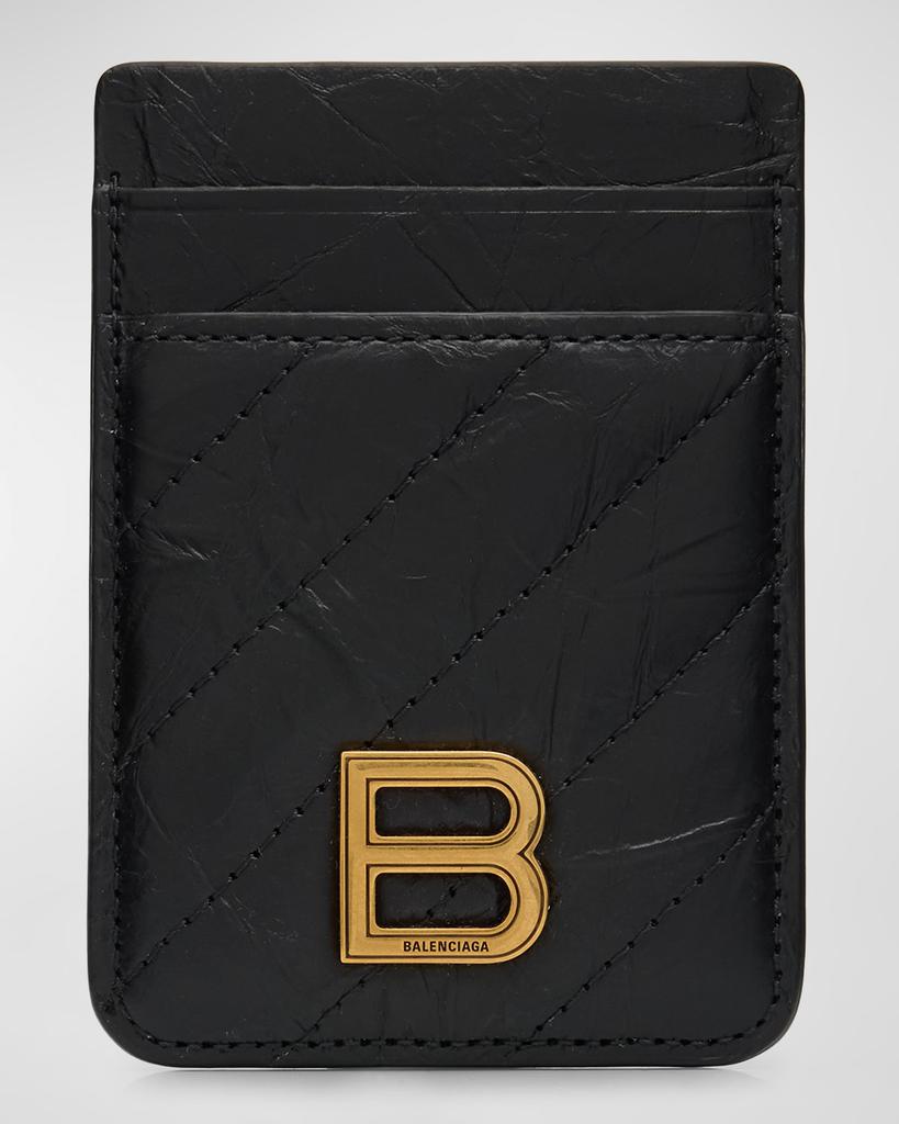 ★BALENCIAGA★ Crush Quilted Long Coin Card Holder Black 766 Balenciaga Crush Long Coin And Card Holder Quilted | Neiman