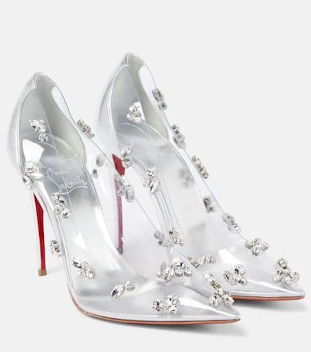 Christian Louboutin Degraqueen embellished PVC pumps 1