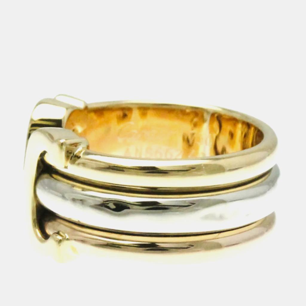 Cartier Cartier 18K Yellow Gold, Rose Gold and White Gold C De Cartier Band Ring EU 49