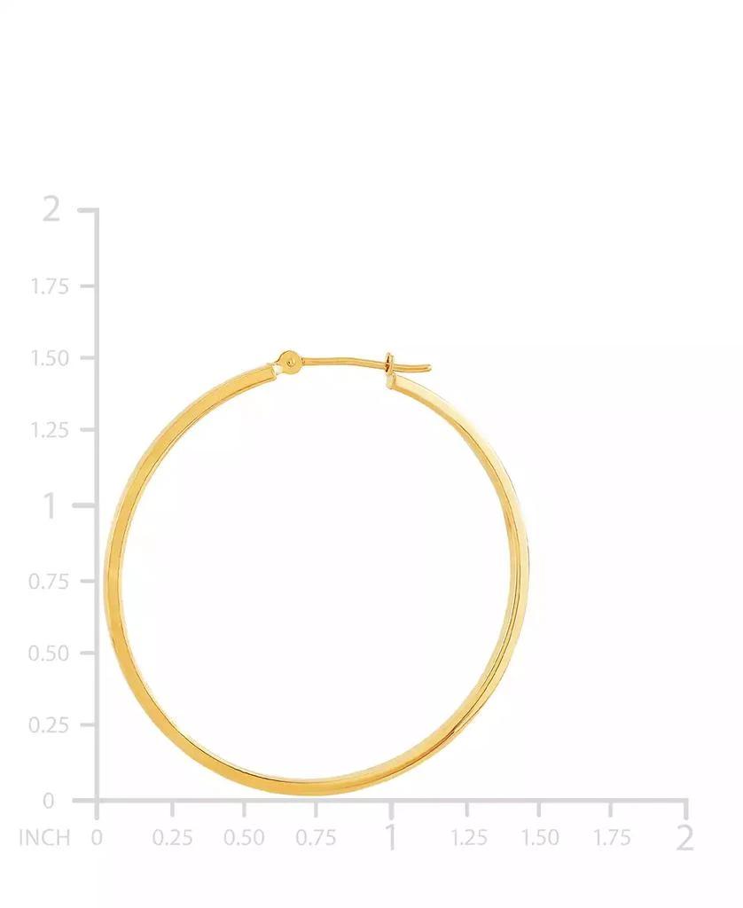 Macy's Medium Flat-Edge Hoop Earrings in 10k Gold (Also in 10k White Gold), 1-1/2" 5
