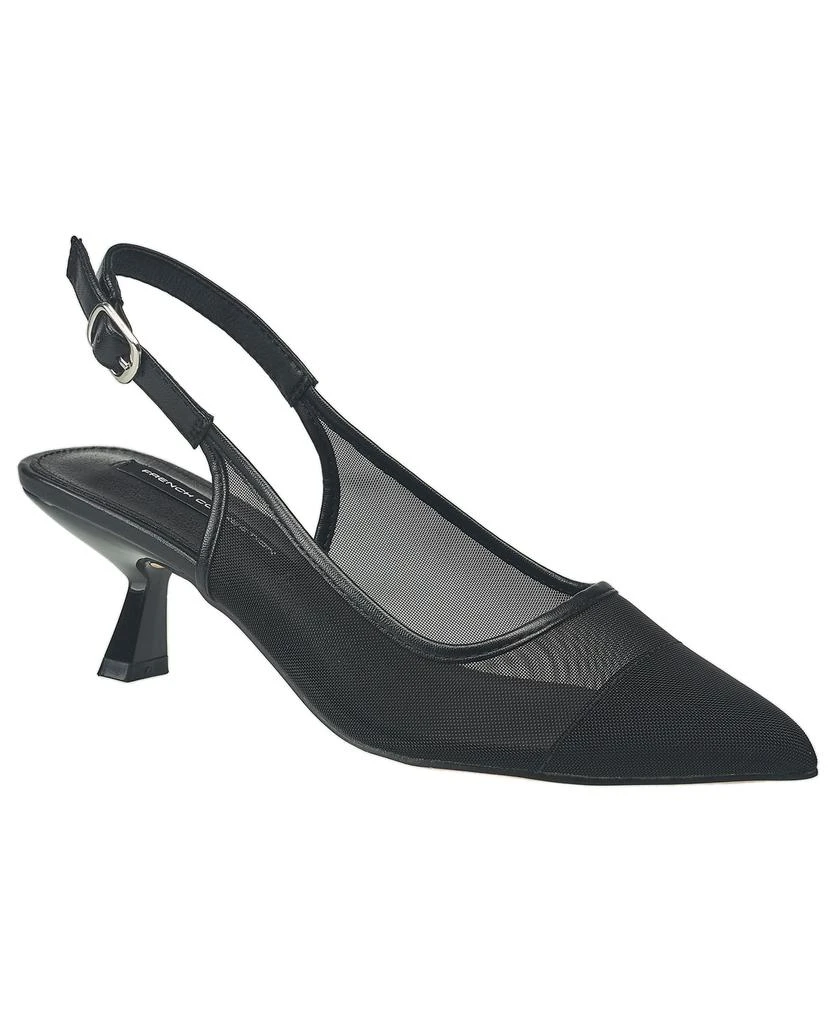 French Connection Women's Mesh Flare Heel 1