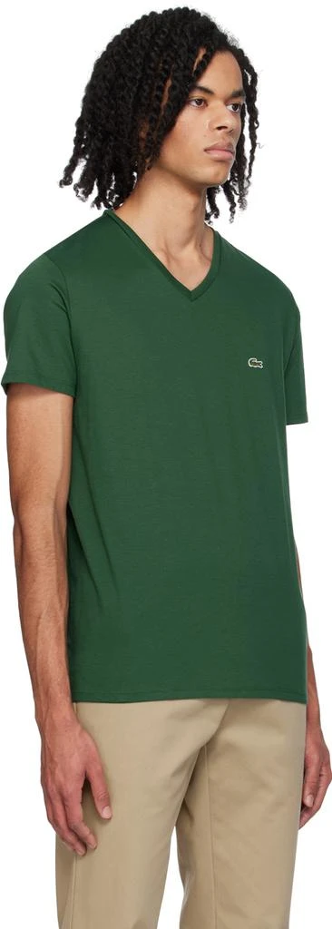 Lacoste Green V-Neck T-Shirt 2