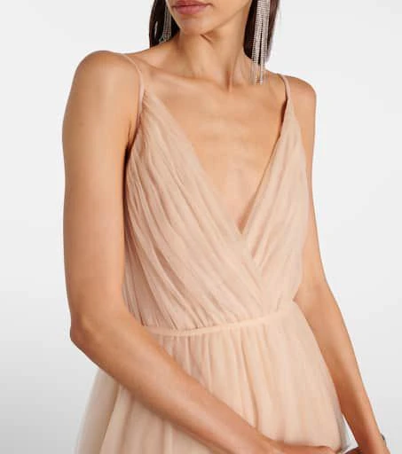 Costarellos Cassandra caped gown 5