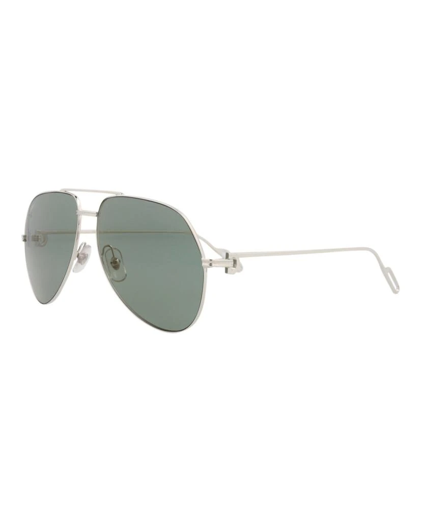 Cartier Aviator-Frame Metal Sunglasses 2