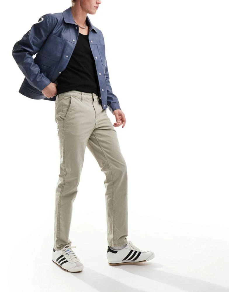 River Island River Island laundered chinos in stone 2