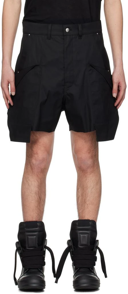 Rick Owens Black Stefan Cargo Shorts 1