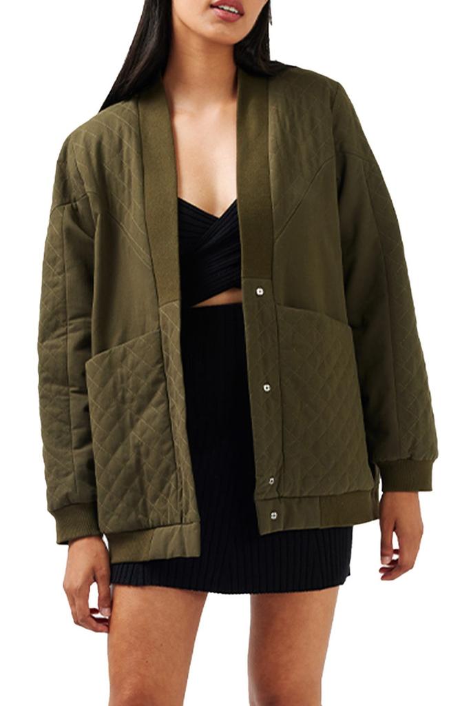 Belle & Bloom Over it Cotton Quilted Bomber Jacket