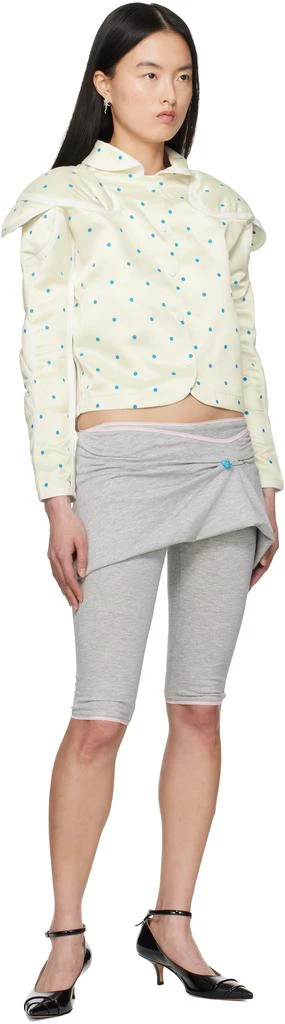 Ashley Williams Gray Nappy Pin Shorts 4