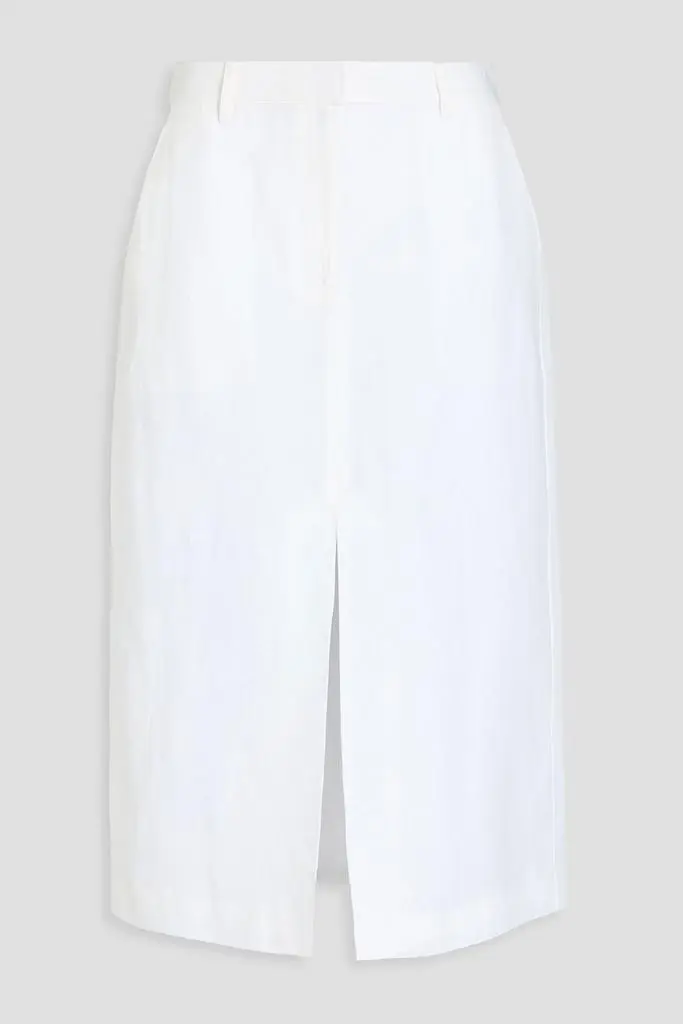 Theory Linen midi skirt
