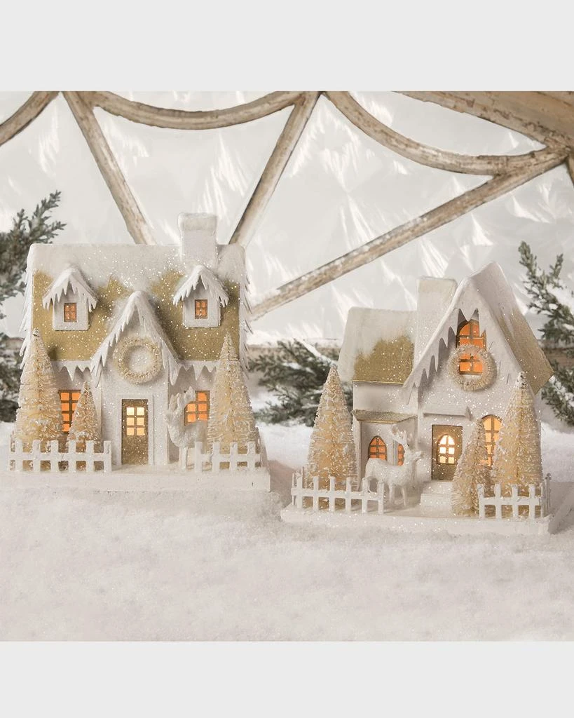 Bethany Lowe Peaceful Putz Christmas Houses, Set of 2 1