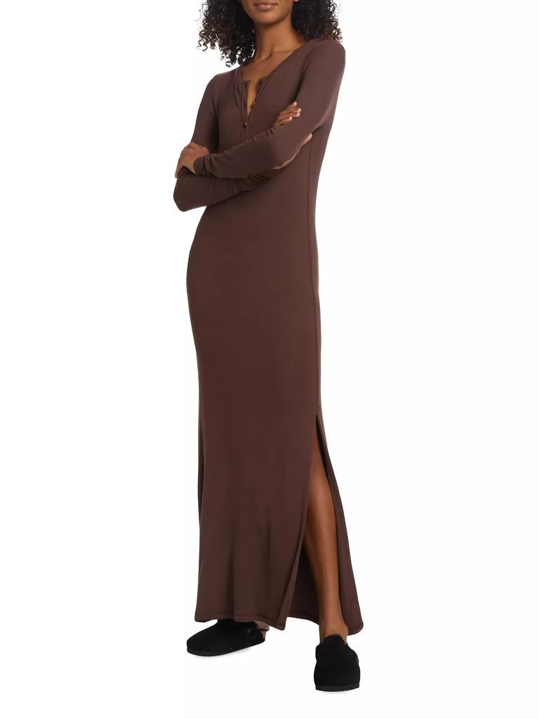 ATM Anthony Thomas Melillo Modal Rib Henley Maxi Dress 2