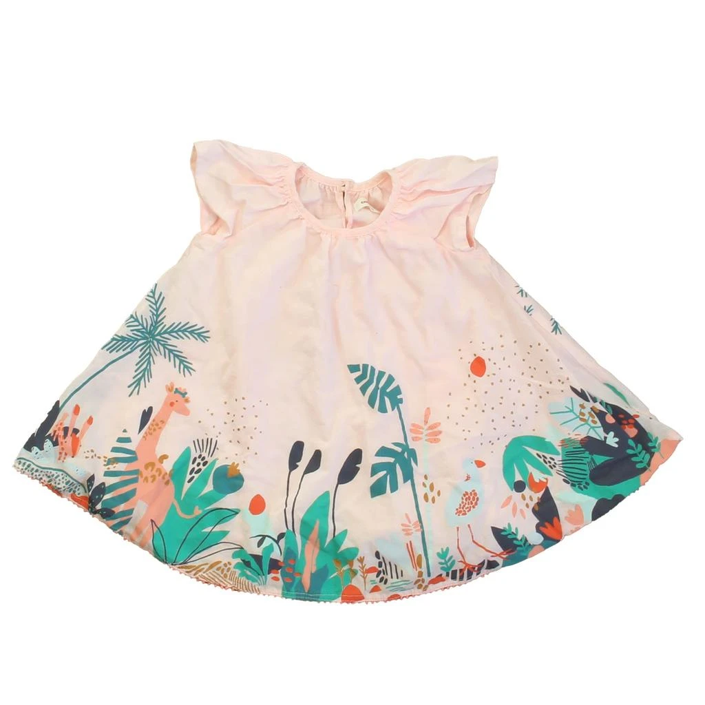 Catimini Girls Pink Jungle Dress 1