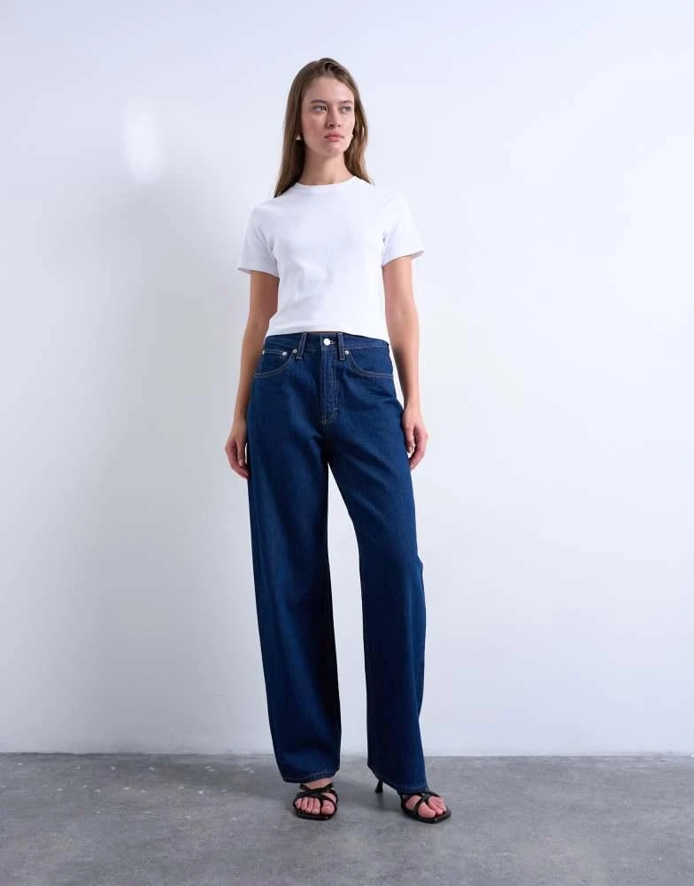 Topshop Topshop Column mid rise jean in indigo rinse 2