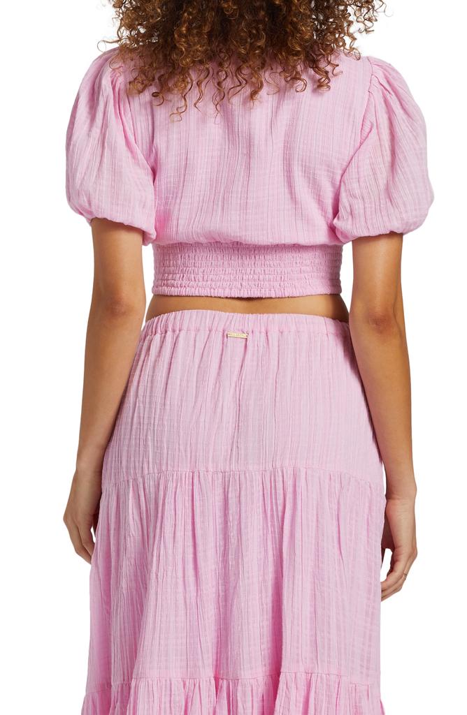 Billabong Tropic Heart Puff Sleeve Crop Top