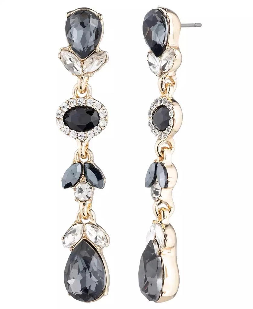 Givenchy Glass Stone Gold-Tone Drama Linear Earrings