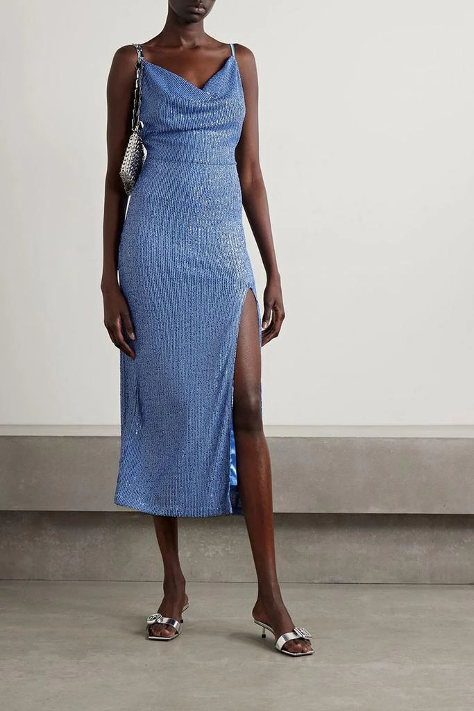 IN THE MOOD FOR LOVE Yuna draped sequined tulle gown 2