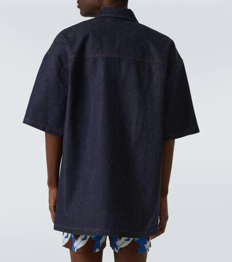 Gucci Web denim bowling shirt 4