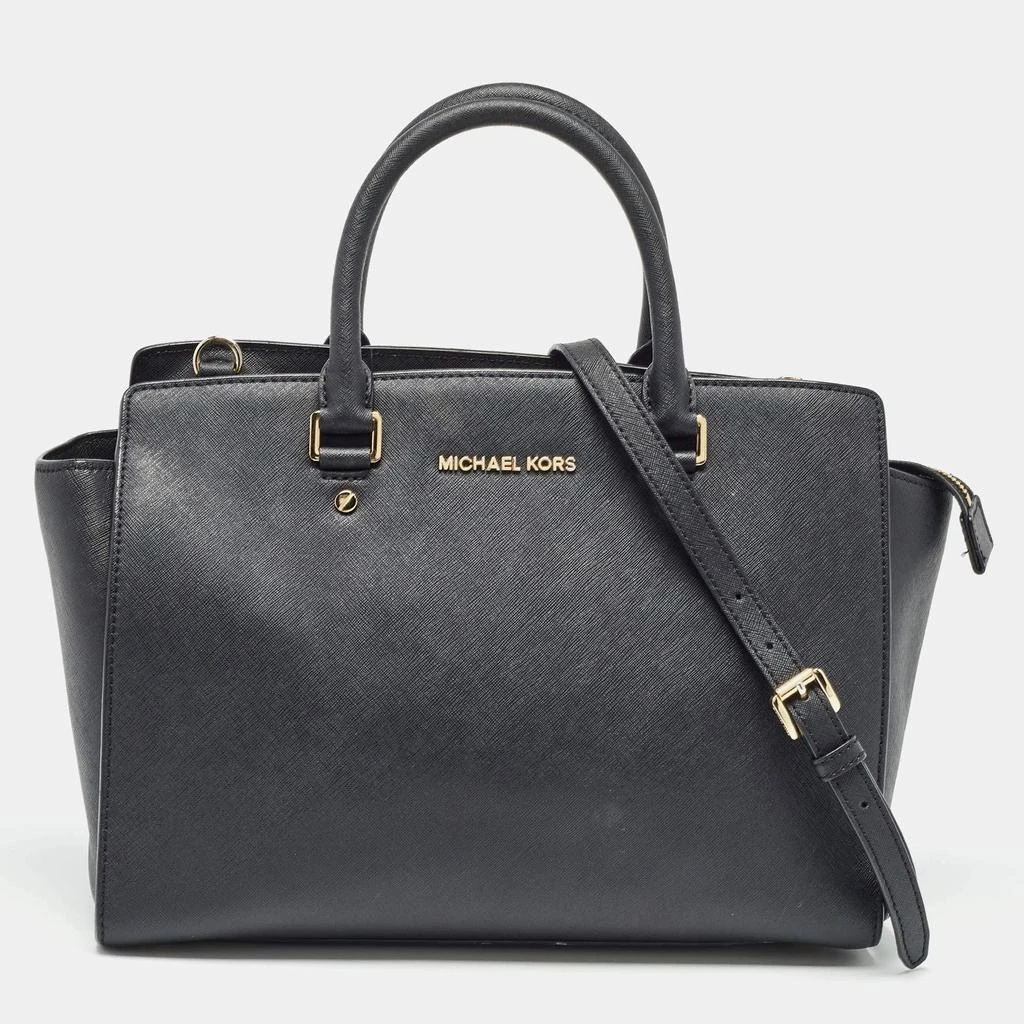 Michael Kors MICHAEL Michael Kors Black Saffiano Leather Large Selma Satchel 1