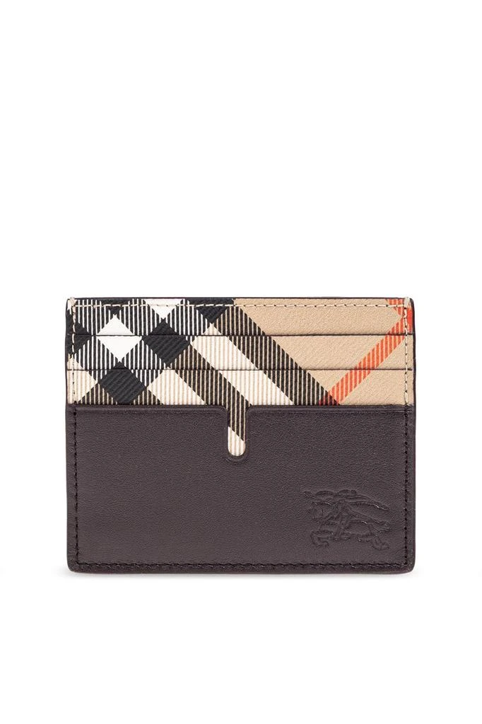 Burberry Burberry Checked Leather Card Holder Wallet