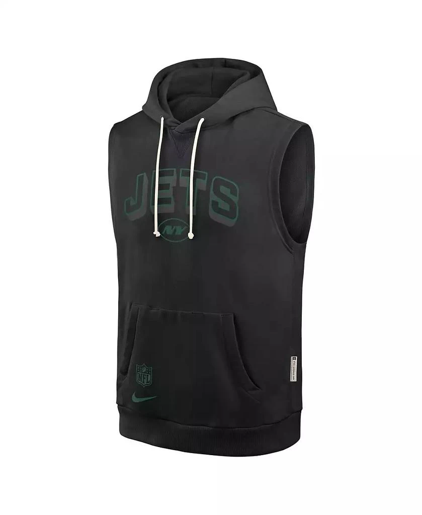 NIKE Men's Black New York Jets Sideline Performance Sleeveless Pullover Hoodie 3