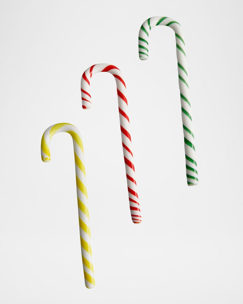 Kosta Boda Polka Candy Cane Christmas Decorations, Set of 3