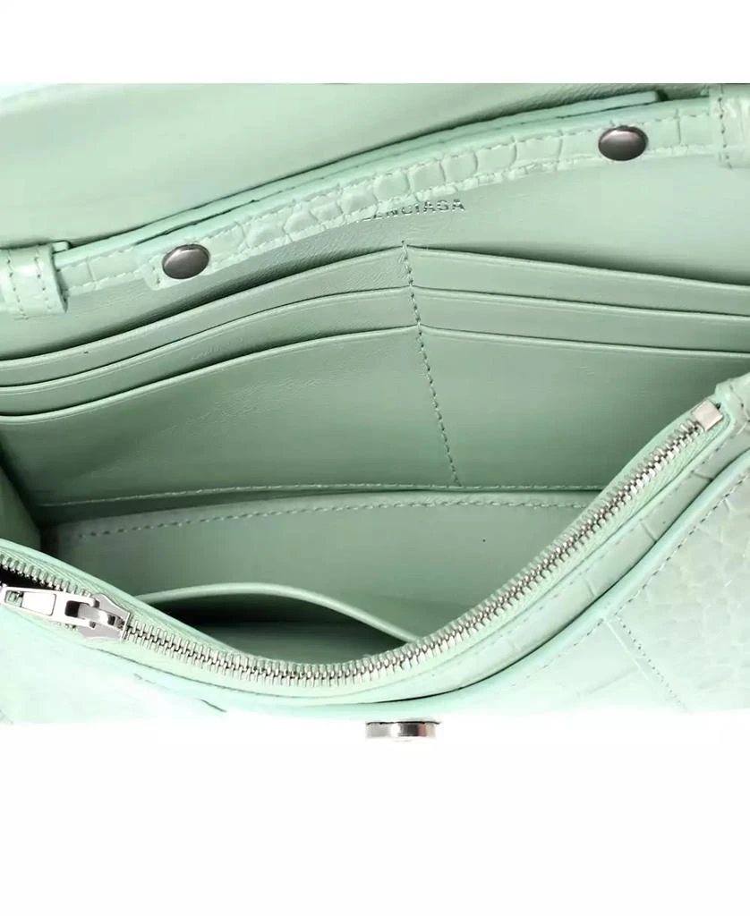 Pre-Owned Balenciaga Hourglass Chain Wallet Embossed Leather 5