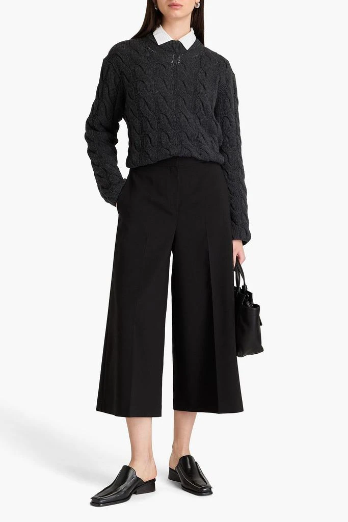 Theory Cropped twill wide-leg pants 2