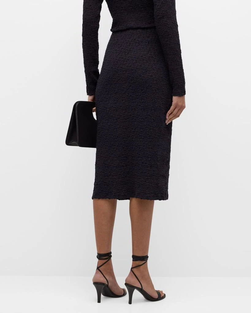 Vince Smocked Popcorn Midi Skirt 5