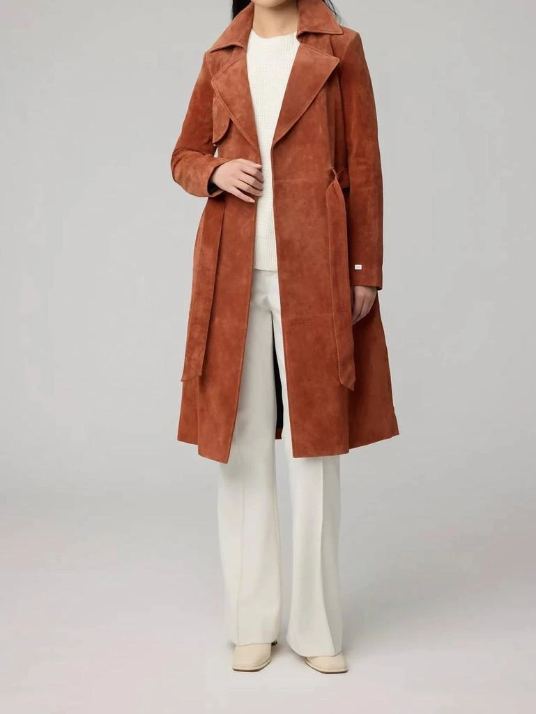 SOIA&KYO Soia&Kyo - Alexis-n Slim-fit Suede Trench Coat