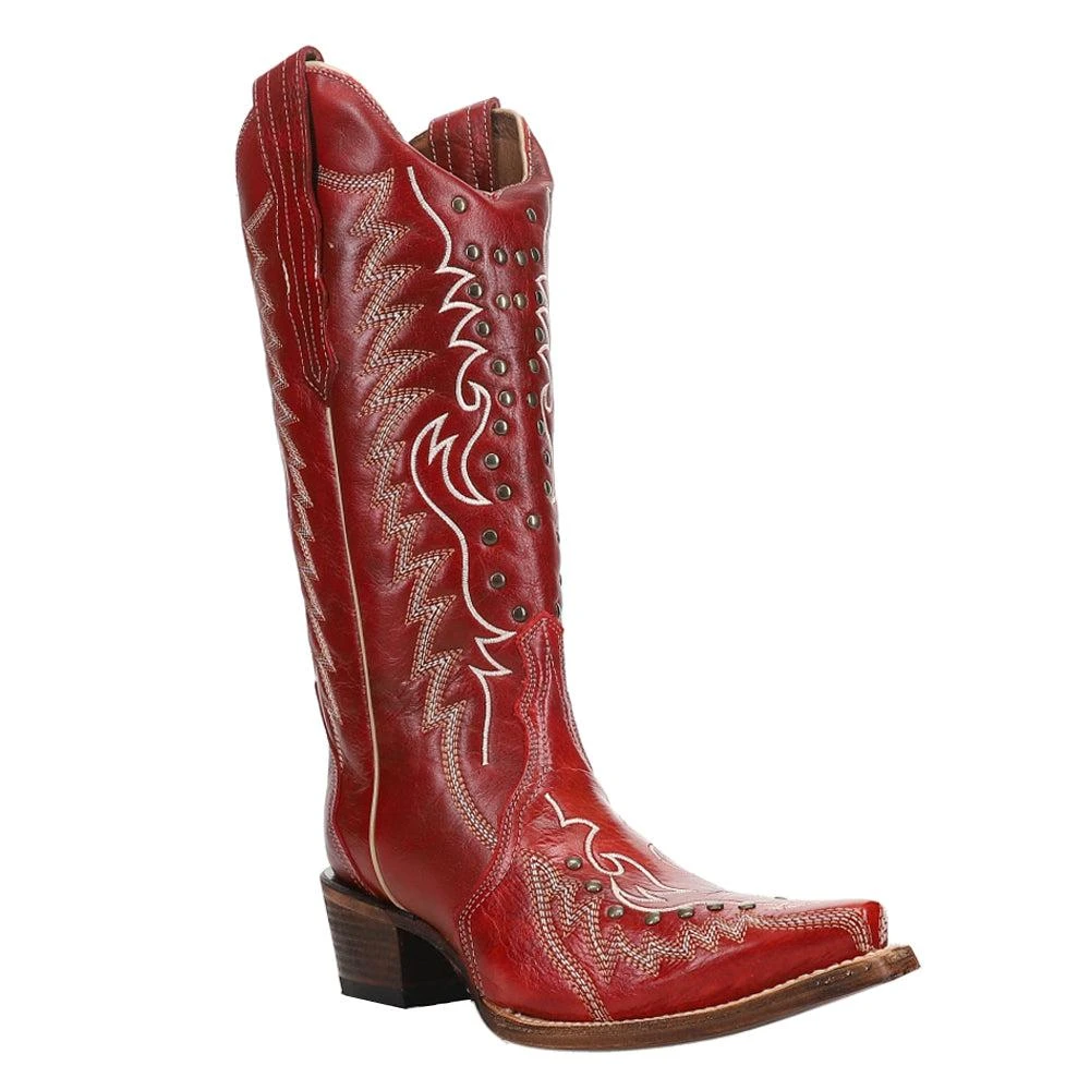Circle G by Corral Embroidered And Studded Snip Toe Cowboy Boots 2