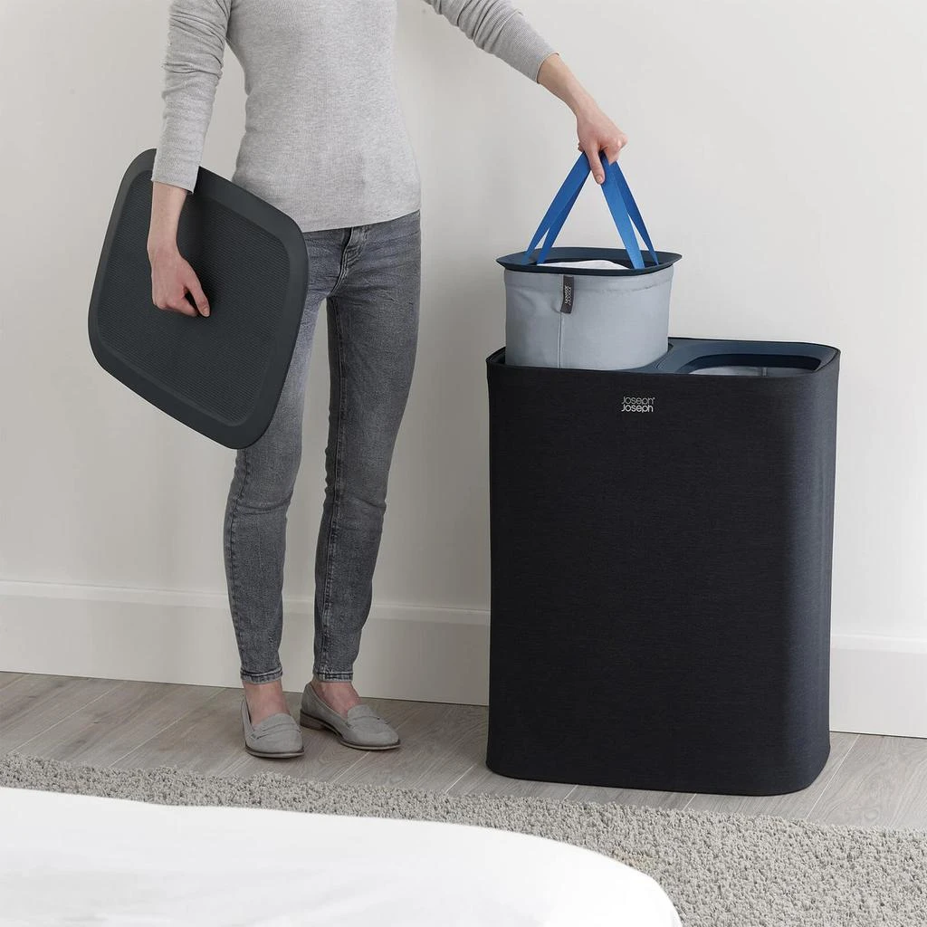 Joseph Joseph Joseph Joseph Tota 90-Litre Laundry Separation Basket - Carbon Black 7