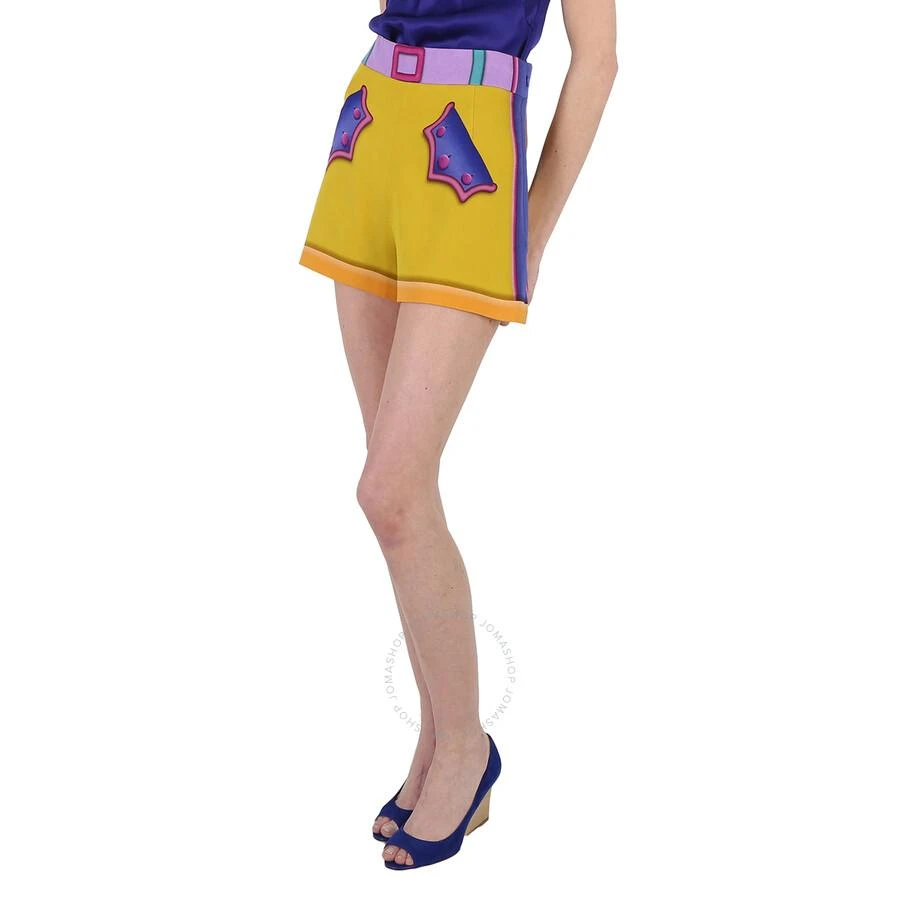 Moschino Ladies Multi Woven Patchwork Printed Shorts 3