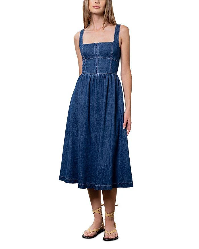 Moon River Denim Midi Dress 1