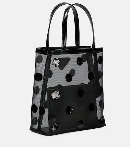 Shop Small leather-trimmed mesh tote on Sale at BeyondStyle – Get