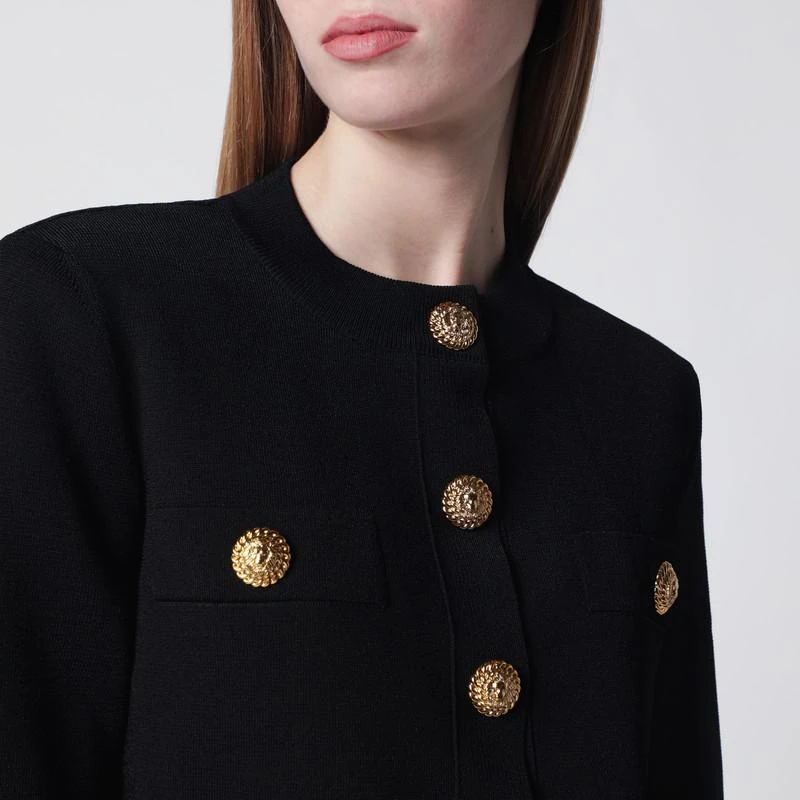 Balmain Black tweed cardigan 4