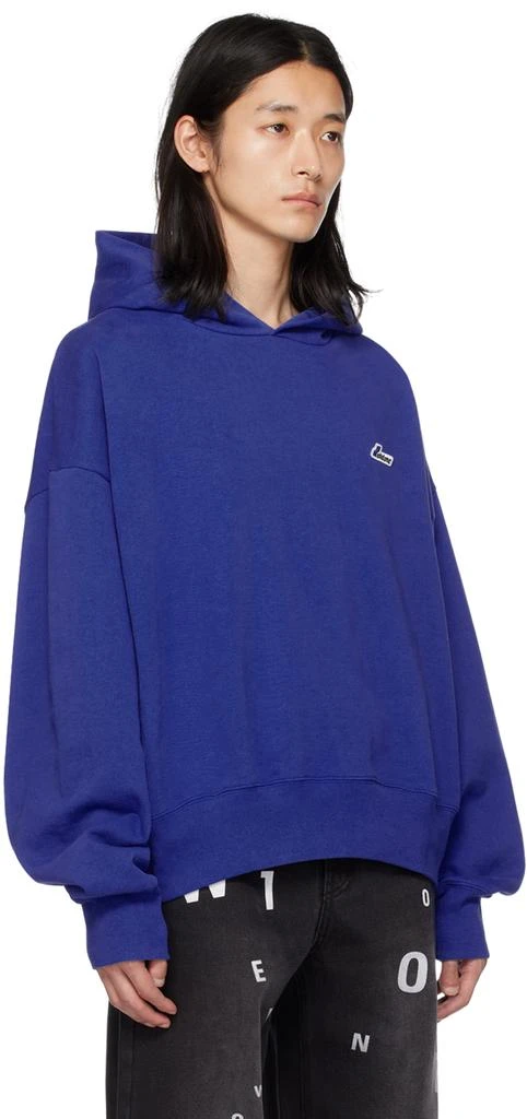 We11done Blue Embroidered Wappen Hoodie 2