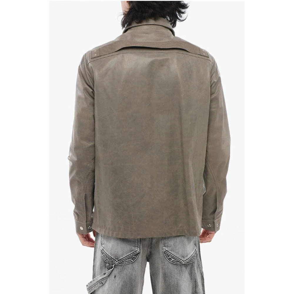 Rick Owens LIDO Leather BRAD Jacket with Front Men's Zip 2