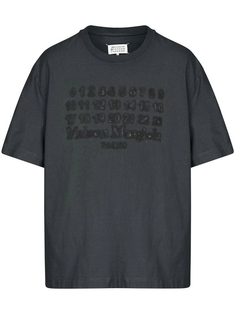 MAISON MARGIELA Maison Margiela Numbers-Motif Crewneck T-Shirt from Cettire